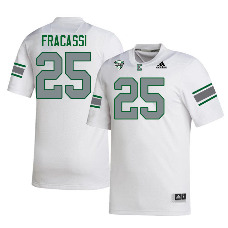 Eastern Michigan Eagles #25 Quinn Fracassi College Football Jerseys Stitched Sale-White